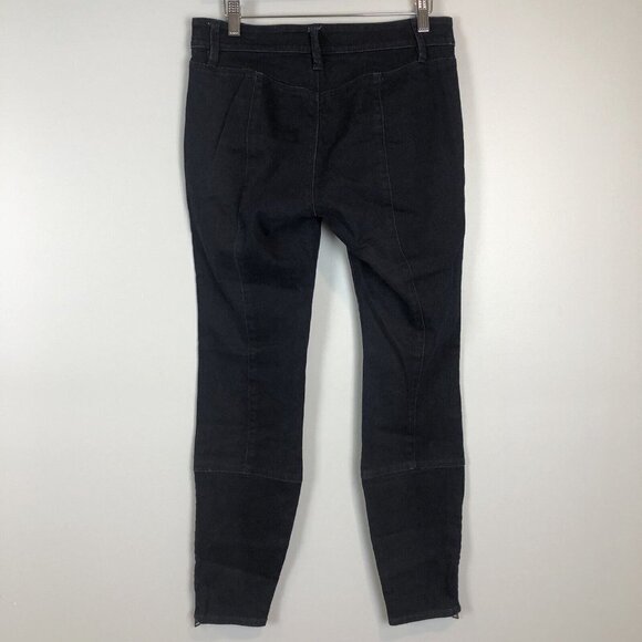 Ann Taylor Dark Wash Skinny Jeans Ankle Zip 4 - Picture 4 of 10